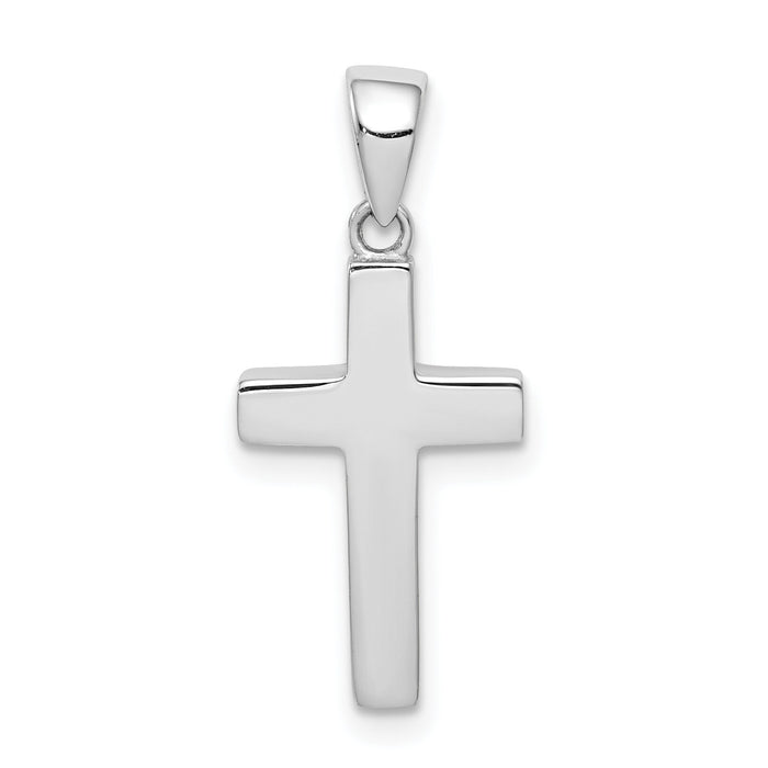 14K White Gold Cross Pendant-K6407