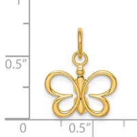 14k Butterfly Pendant-K6412