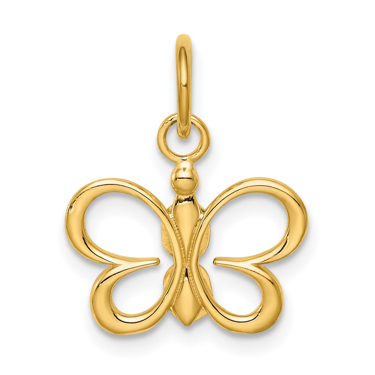 14k Butterfly Pendant-K6412