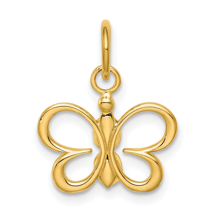 14k Butterfly Pendant-K6412