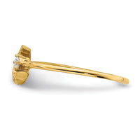14K CZ Moon Ring-K6421