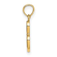 14KY Script Letter B Initial Pendant-K6422B