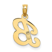 14KY Script Letter B Initial Pendant-K6422B