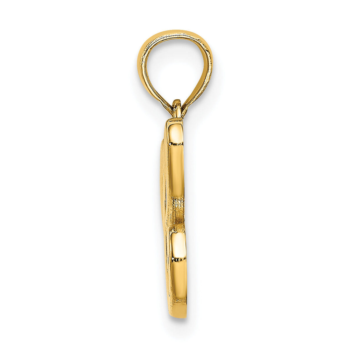 14KY Script Letter C Initial Pendant-K6422C