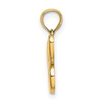 14KY Script Letter C Initial Pendant-K6422C