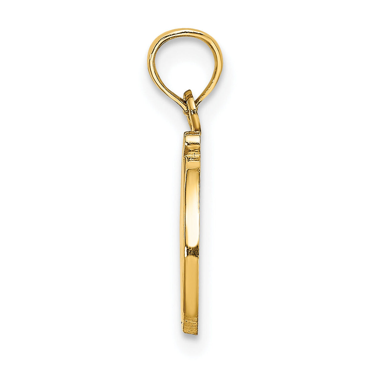 14KY Script Letter D Initial Pendant-K6422D