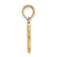 14KY Script Letter G Initial Pendant-K6422G