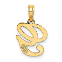 14KY Script Letter G Initial Pendant-K6422G
