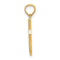 14KY Script Letter I Initial Pendant-K6422I