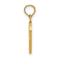 14KY Script Letter P Initial Pendant-K6422P