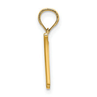 14KY Script Letter W Initial Pendant-K6422W