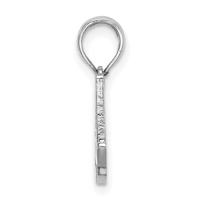 14KW White Gold Script Letter A Initial Pendant-K6422WA