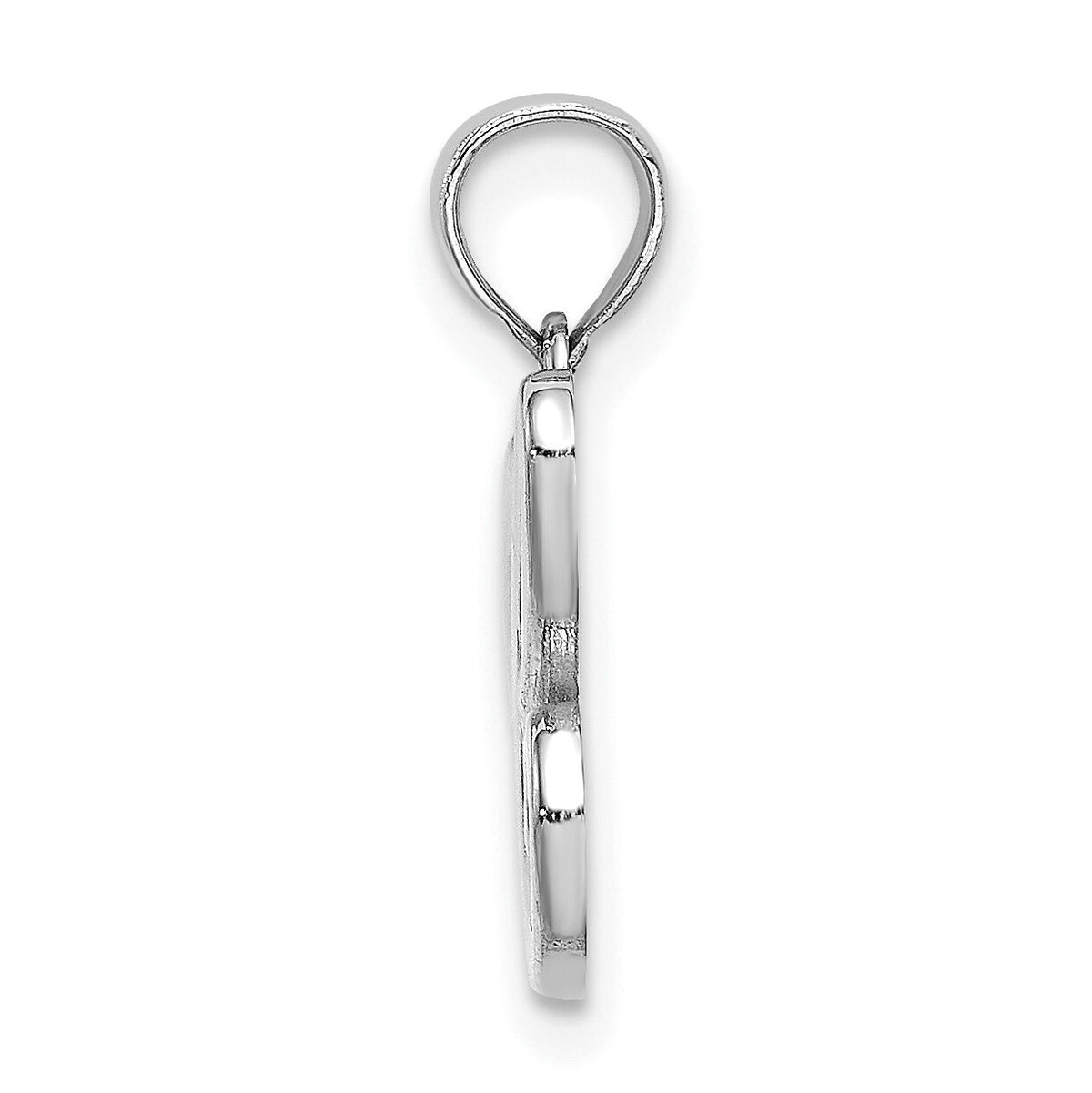 14KW White Gold Script Letter C Initial Pendant-K6422WC