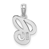 14KW White Gold Script Letter C Initial Pendant-K6422WC