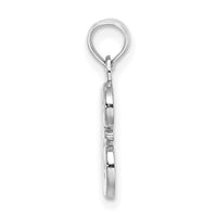 14KW White Gold Script Letter E Initial Pendant-K6422WE