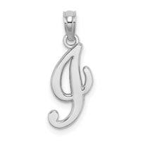 14KW White Gold Script Letter I Initial Pendant-K6422WI