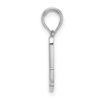 14KW White Gold Script Letter M Initial Pendant-K6422WM