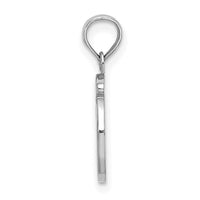 14KW White Gold Script Letter O Initial Pendant-K6422WO