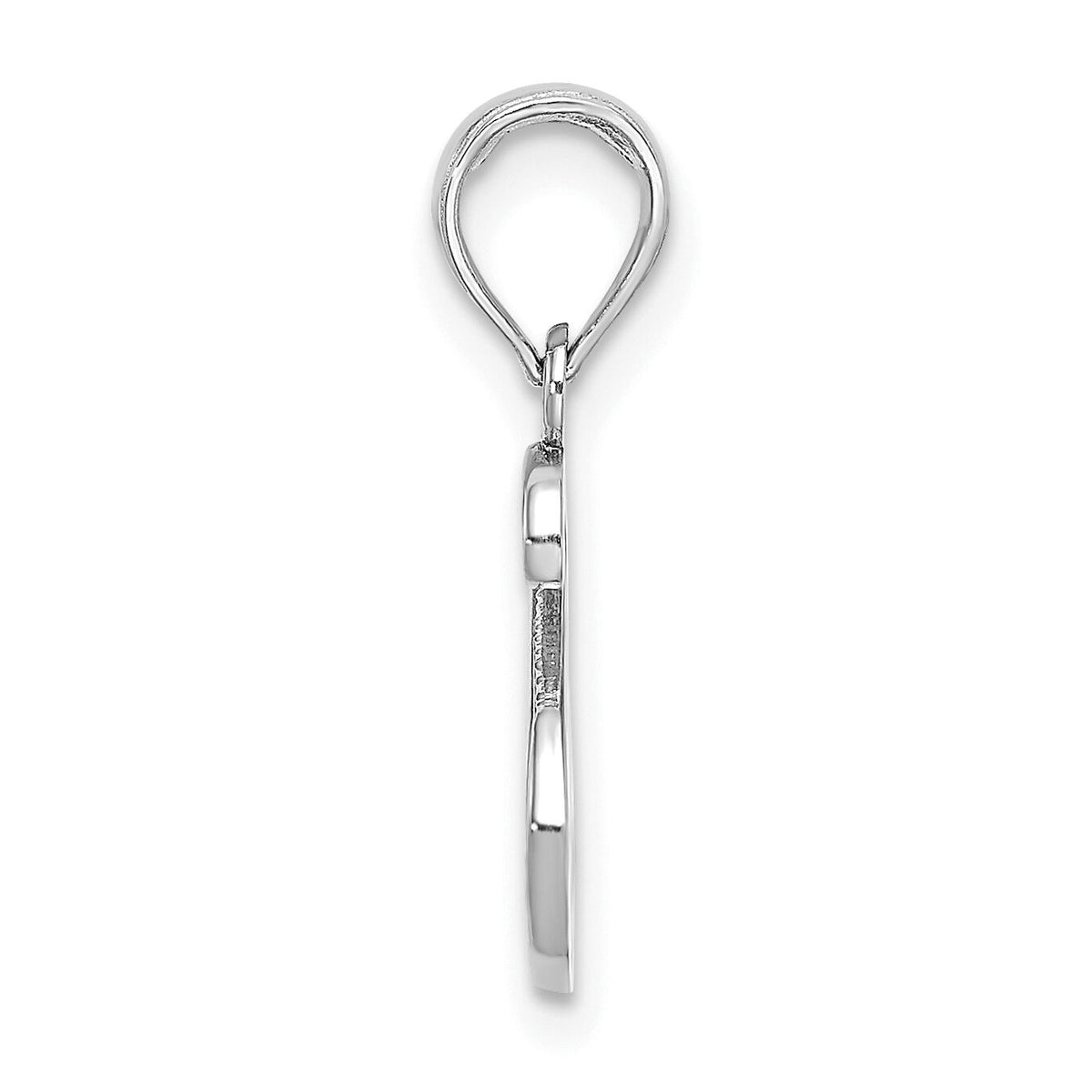 14KW White Gold Script Letter S Initial Pendant-K6422WS