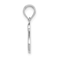 14KW White Gold Script Letter S Initial Pendant-K6422WS
