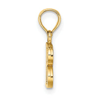 14KY Polished Block Letter B Initial Pendant-K6423B