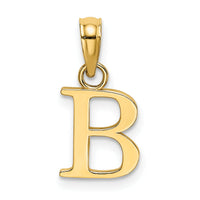 14KY Polished Block Letter B Initial Pendant-K6423B