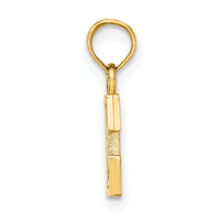 14K Polished Block Letter E Initial Pendant-K6423E