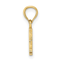 14K Polished Block Letter F Initial Pendant-K6423F