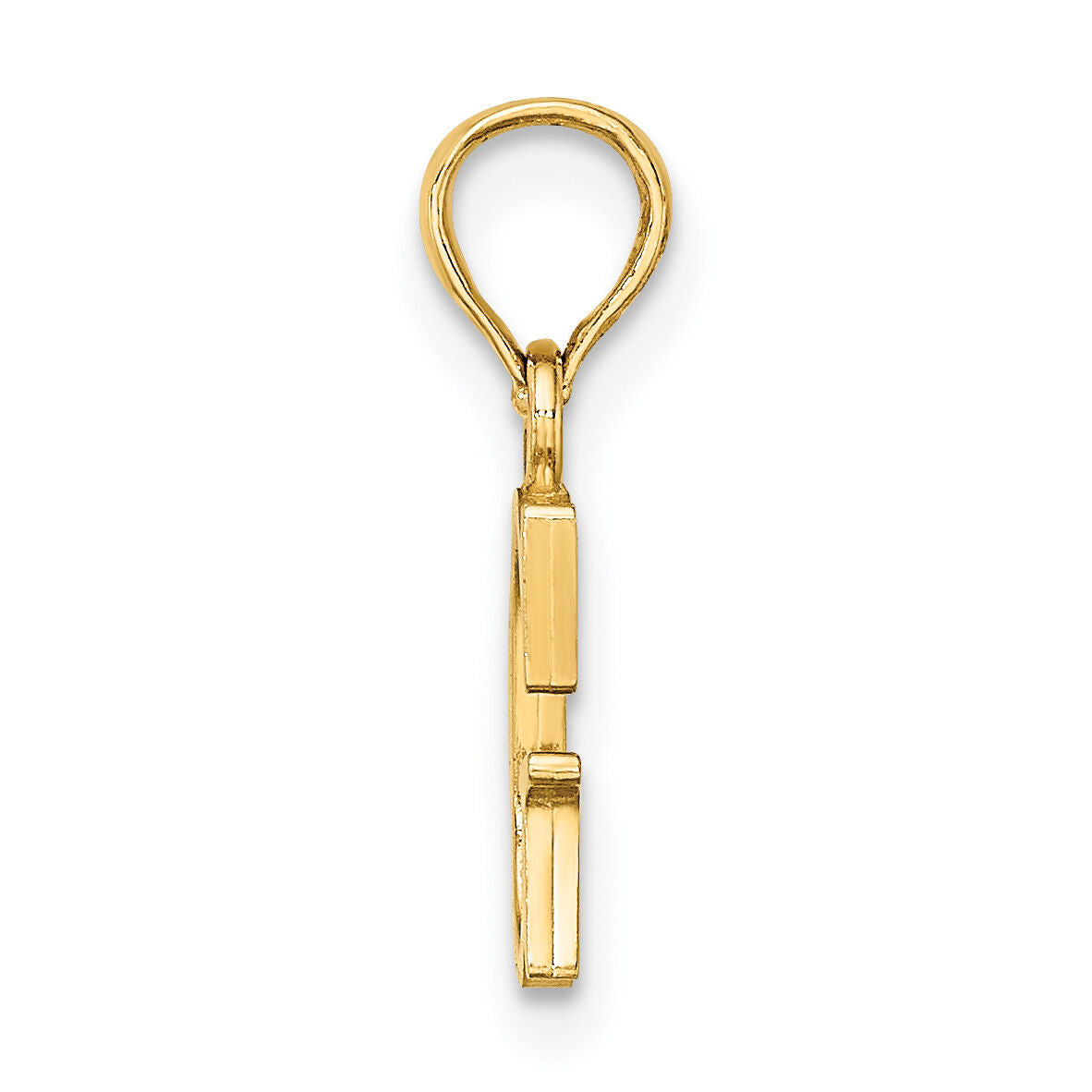 14K Polished Block Letter G Initial Pendant-K6423G
