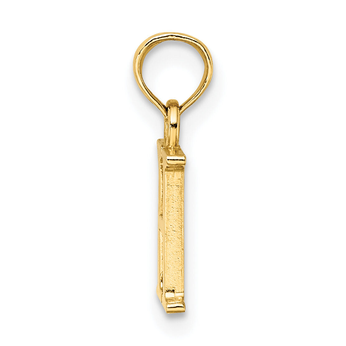 14K Polished Block Letter H Initial Pendant-K6423H