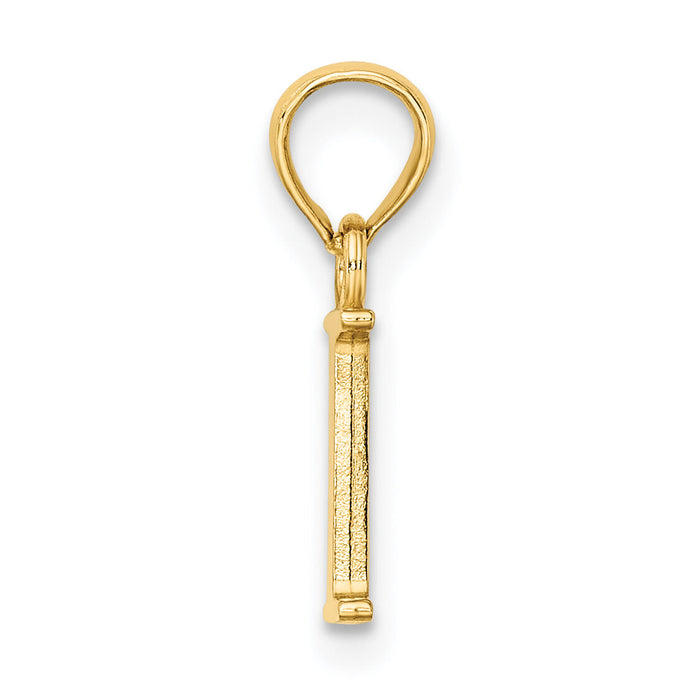 14K Polished Block Letter I Initial Pendant-K6423I