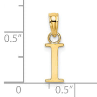 14K Polished Block Letter I Initial Pendant-K6423I