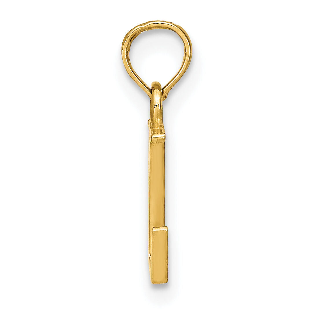 14k Polished Block Letter L Initial Pendant-K6423L