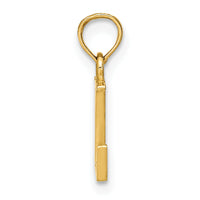 14k Polished Block Letter L Initial Pendant-K6423L