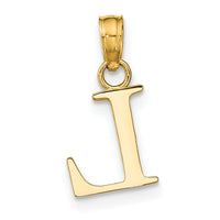 14k Polished Block Letter L Initial Pendant-K6423L