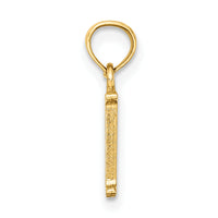 14K Polished Block Letter M Initial Pendant-K6423M