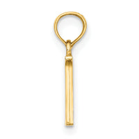 14K Polished Block Letter N Initial Pendant-K6423N