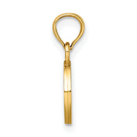 14K Polished Block Letter O Initial Pendant-K6423O