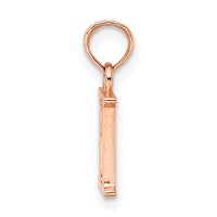 14K Rose Gold Polished Block Letter H Initial Pendant-K6423RH