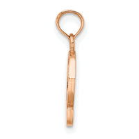 14K Rose Gold Polished Block Letter Q Initial Pendant-K6423RQ