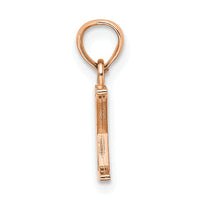 14K Rose Gold Polished Block Letter X Initial Pendant-K6423RX