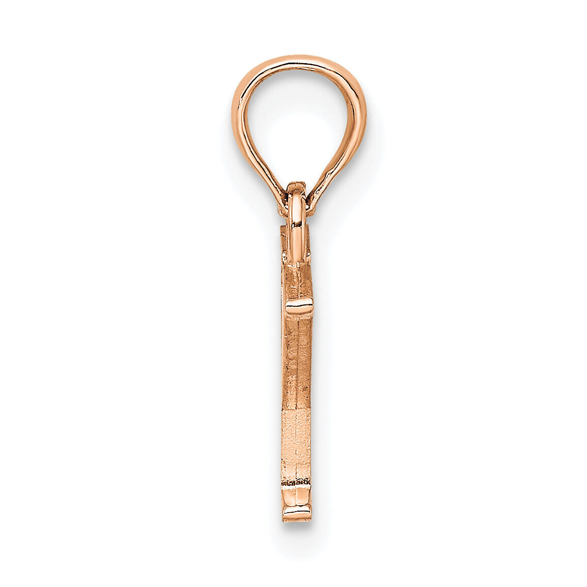 14K Rose Gold Polished Block Letter Y Initial Pendant-K6423RY