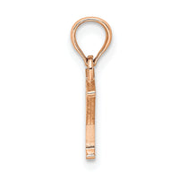 14K Rose Gold Polished Block Letter Y Initial Pendant-K6423RY