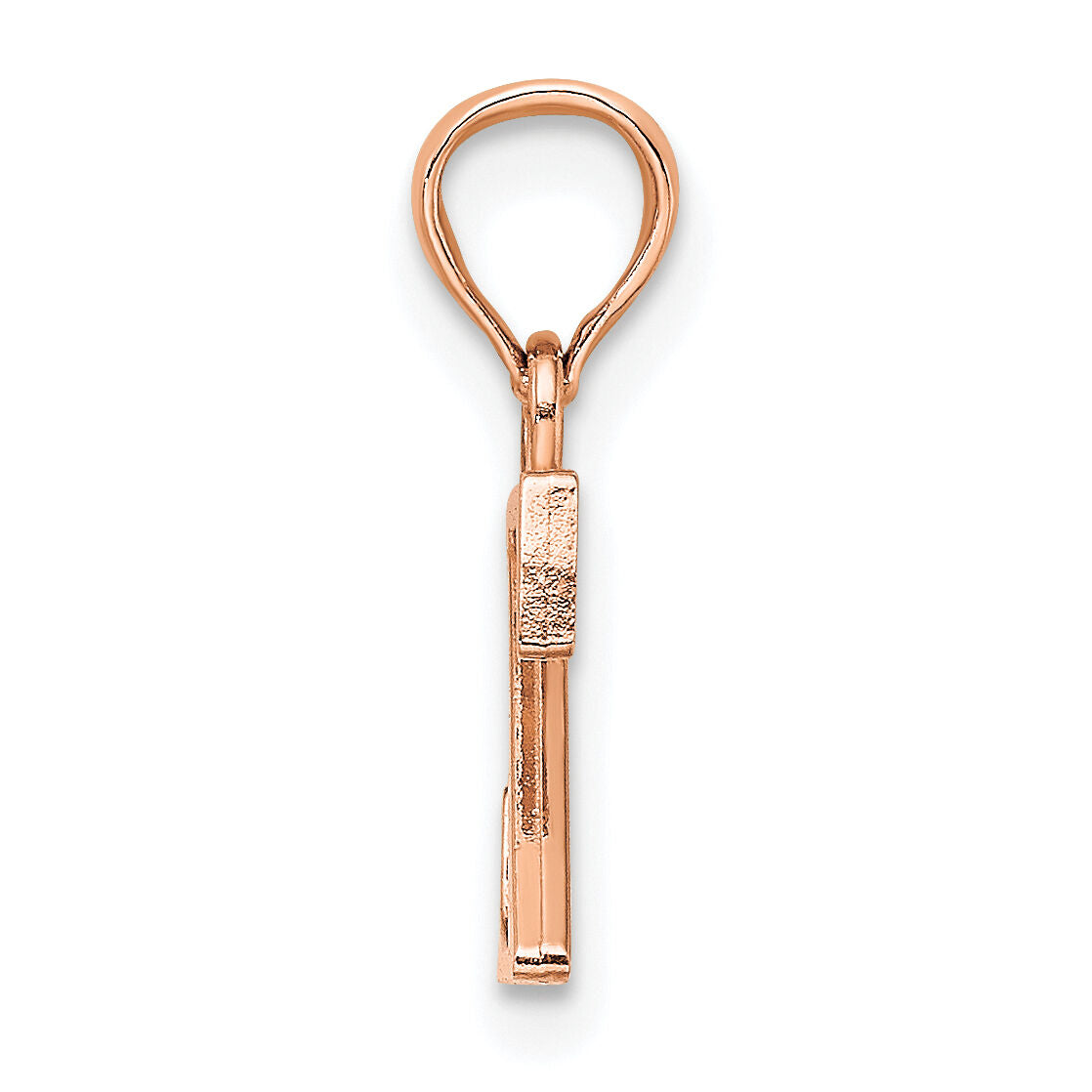 14K Rose Gold Polished Block Letter Z Initial Pendant-K6423RZ