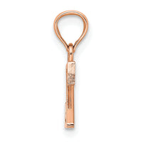 14K Rose Gold Polished Block Letter Z Initial Pendant-K6423RZ