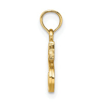 14K Polished Block Letter S Initial Pendant-K6423S