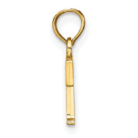 14k Polished Block Letter T Initial Pendant-K6423T
