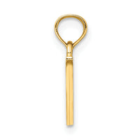 14K Polished Block Letter V Initial Pendant-K6423V