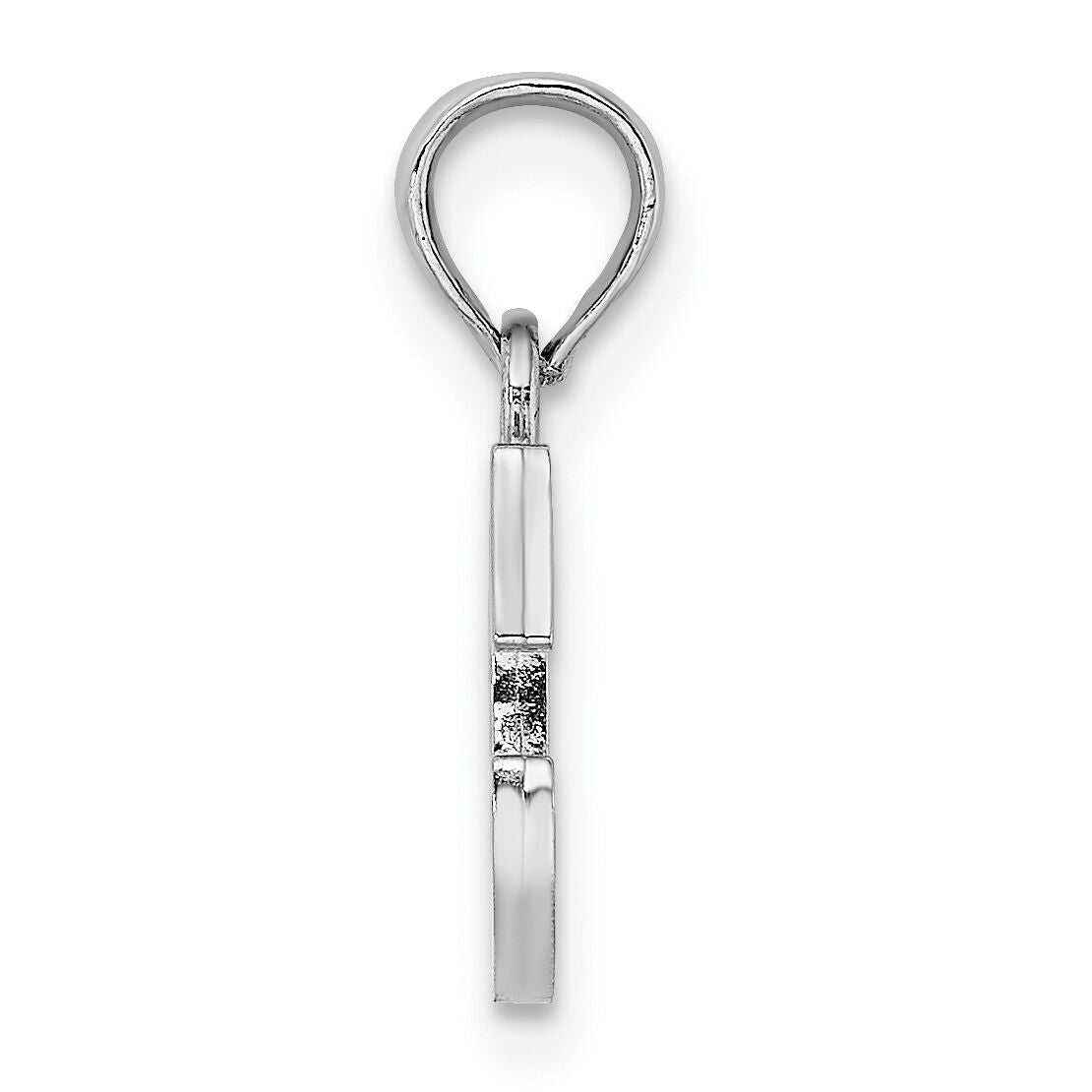 14KW Polished Block Letter C Initial Pendant-K6423WC