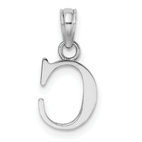 14KW Polished Block Letter C Initial Pendant-K6423WC
